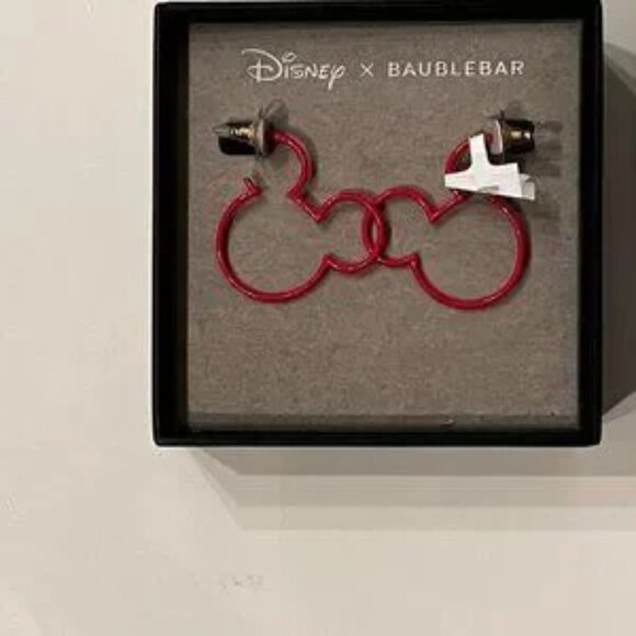 Disney Baublebar Earrings / Pierced Ears (new /‎ red/ Mickey Mouse / w/a) (Last) - Picture 3 of 11